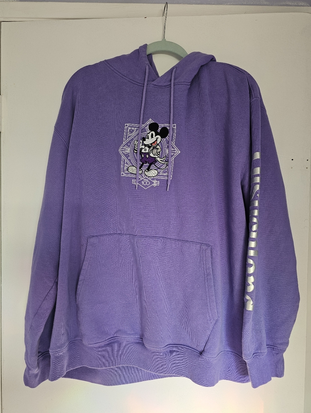 Disney 100 Years of Wonder Mickey & Friends Purple Hoodie XL NWOT